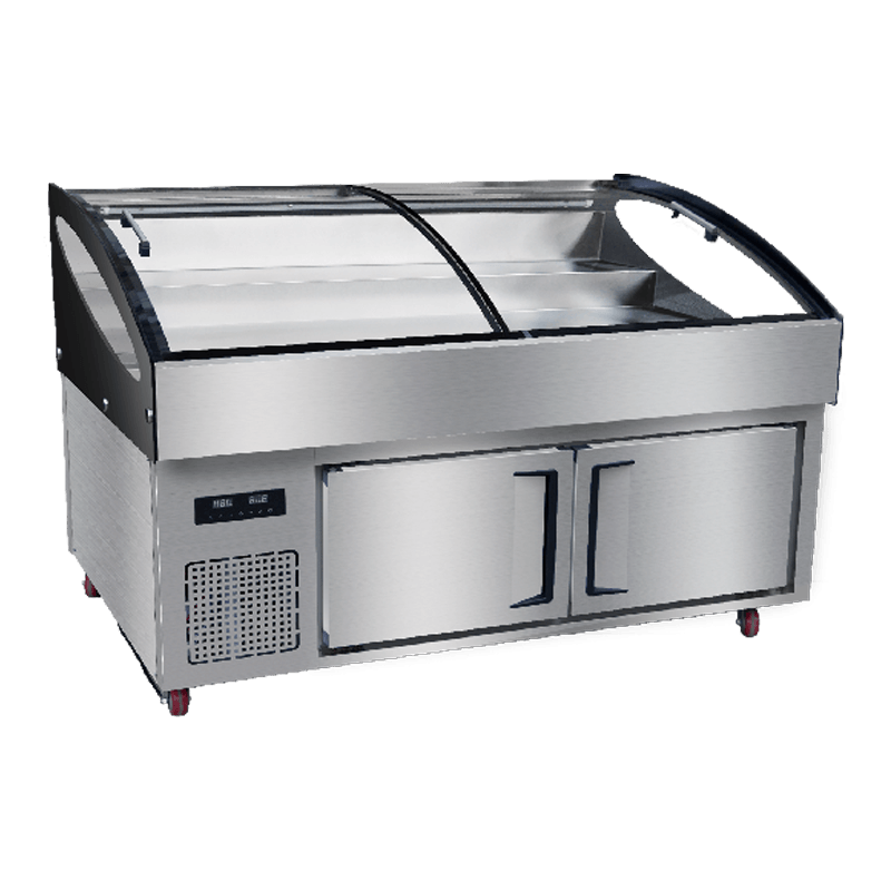 Tủ lạnh nhà bếp bằng thép không gỉ ba lớp 1,8m